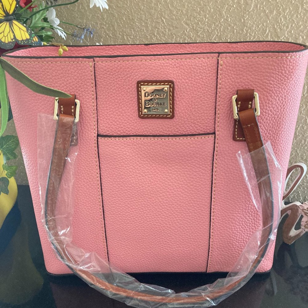 Dooney & Bourke Small Lexington Shopper Pale Pink Pebble Leather